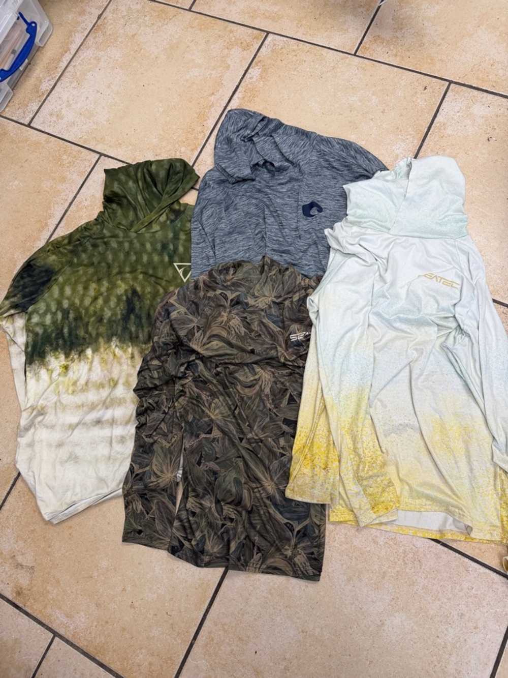 Men's Fishing shirts - Gray/Green/White